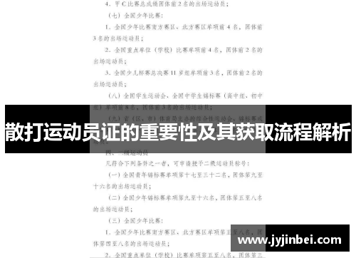 散打运动员证的重要性及其获取流程解析